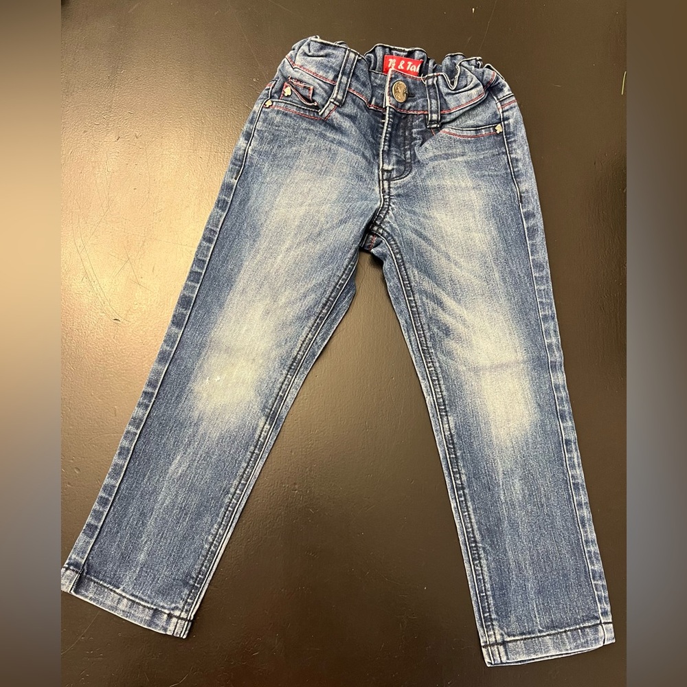 Tik & Tak Charles Vögele Blue Jeans Europe Sz 104 USA Sz 4 Kids Adjustable Waist